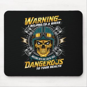 Biker Girlfriend Wife I Belong To A Biker Valentin Mouse Pad