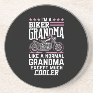 Biker Grandma - Motorbike Grandma Biker Grandma Coaster