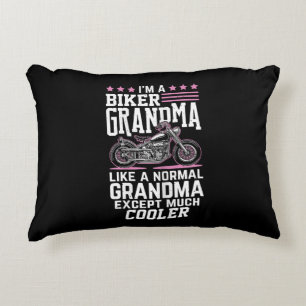 Biker Grandma - Motorbike Grandma Biker Grandma Decorative Cushion