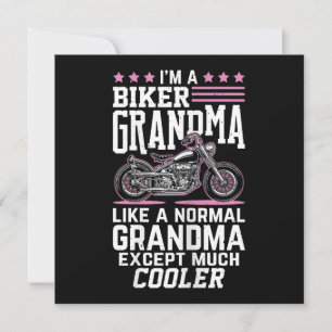 Biker Grandma - Motorbike Grandma Biker Grandma Invitation