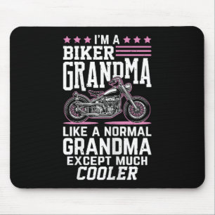 Biker Grandma - Motorbike Grandma Biker Grandma Mouse Pad