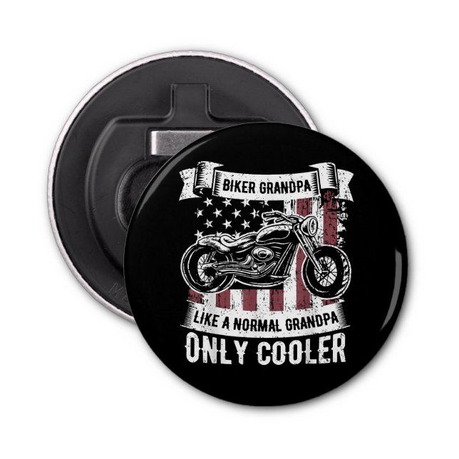 Biker Grandpa Ride Motorcycles Motorcycle Lovers R Bottle Opener (Front)