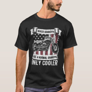 Biker Grandpa Ride Motorcycles Motorcycle Lovers R T-Shirt