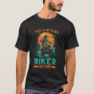 Biker Halloween Scary Trick Or Treat Spooky Motorc T-Shirt