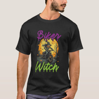 Biker Halloween Scary Trick Or Treat Spooky Motorc T-Shirt