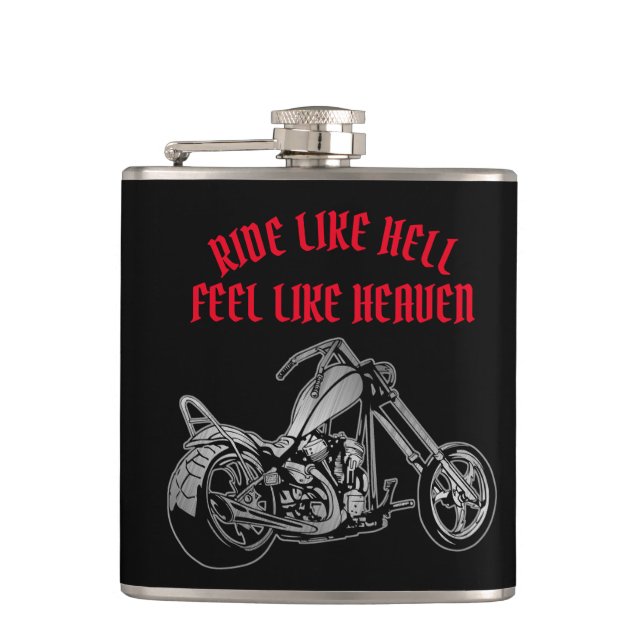 Biker Heaven Hip Flask (Front)