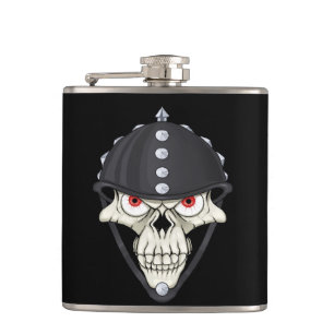 Biker Helmet Skull design for Motorcycle Riders Hip Flask