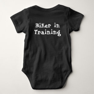 Biker in training baby bodysuit