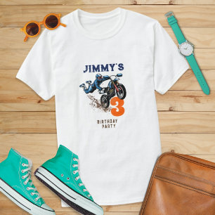 Biker Kid Dirt Stunt Bike Birthday T-Shirt
