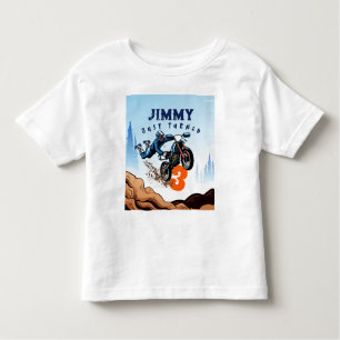Biker Kid Dirt Stunt Bike Birthday Toddler T-Shirt