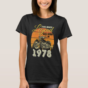 Biker Legend Men Motorcycle Biker Legend Was Born  T-Shirt
