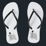 Biker Motorbike   Sidecar Wedding Flip Flops<br><div class="desc">Biker motorcycle   sidecar wedding flip flops. Perfect for a biker motorcycle themed fun casual wedding or to wear on your honeymoon.</div>
