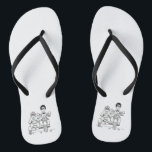 Biker Motorbike   Sidecar Wedding Flip Flops<br><div class="desc">Biker motorcycle   sidecar wedding flip flops. Perfect for a biker motorcycle themed fun casual wedding or to wear on your honeymoon.</div>