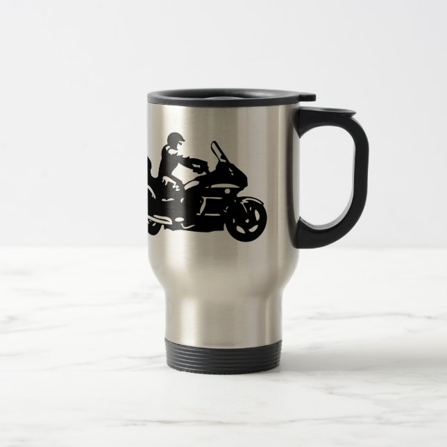 biker motorcycle moto goldwing travel mug (Right)