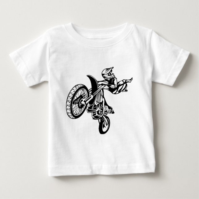 Biker Motorcycle Motocross Baby T-Shirt (Front)