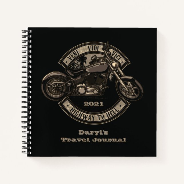Biker Motorcycle Travel Journal (Front)
