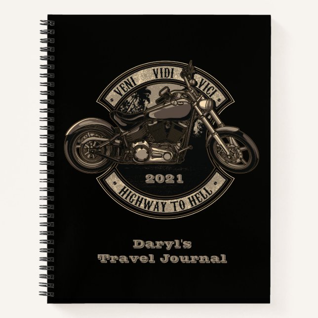 Biker Motorcycle Travel Journal (Front)