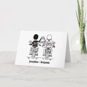 Biker Motorcycle Wedding Card