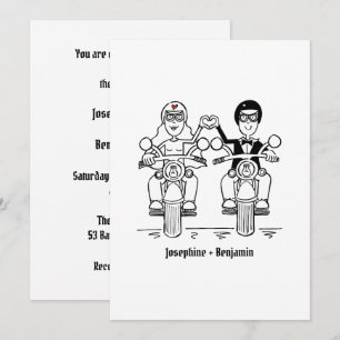 Biker Motorcycle Wedding Invitation