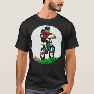 Biker Mountainbiker Pixel Art Retro Gaming Style 2 T-Shirt