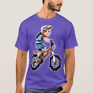 Biker Mountainbiker Pixel Art Retro Gaming Style  T-Shirt