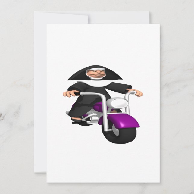 Biker Nun Invitation (Front)