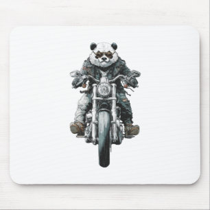 Biker Panda Mouse Pad