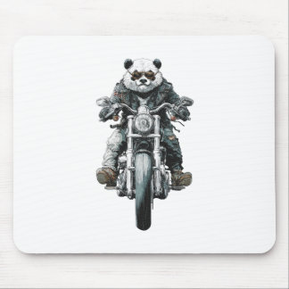 Biker Panda Mouse Pad