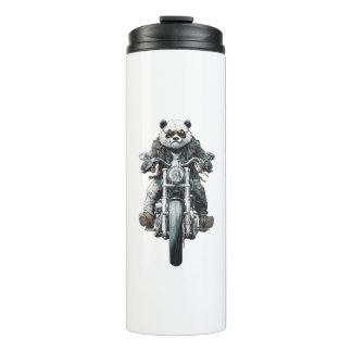 Biker Panda Thermal Tumbler