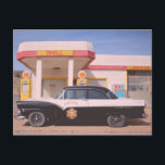 Biker Patrol Classic Car Service Station Postcard<br><div class="desc">Hi there! Hope you like this photo I captured on my travels. Feel free to add your own text! Check my shop for more.</div>