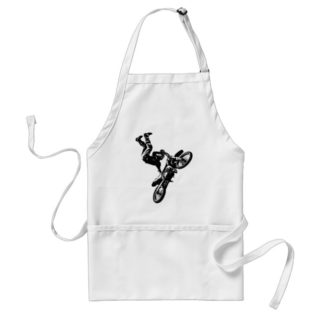 biker pop art motorcycle acrobatic speed sport standard apron (Front)
