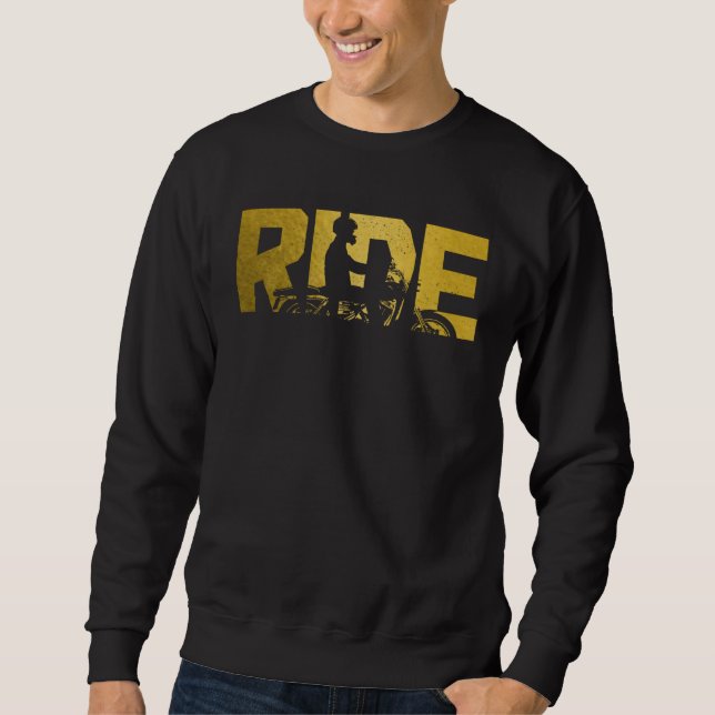 Biker RIDE Motorcycle Sweatshirt (Front)