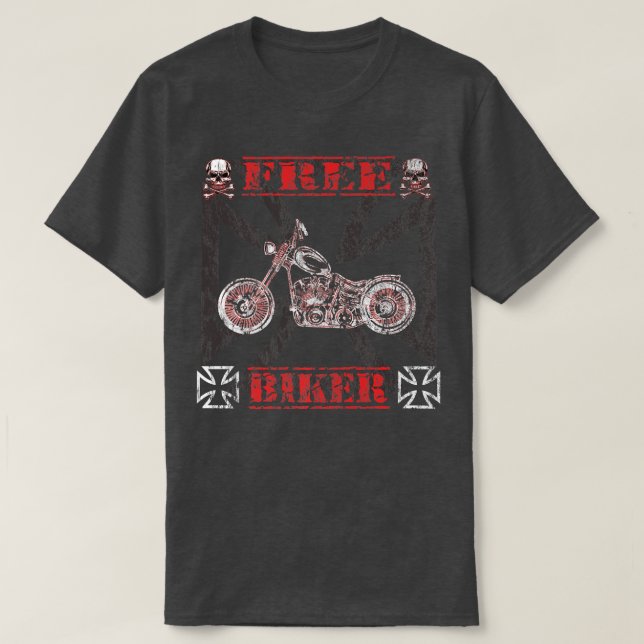 Biker Rocker Motorcycle Bike Biking Racing Motorcy T-Shirt (Design Front)