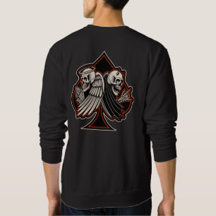 Biker Saint or Sinner Ace of Spades Old School Sweatshirt