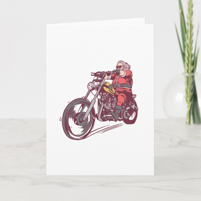 Biker Santa Card (Front)