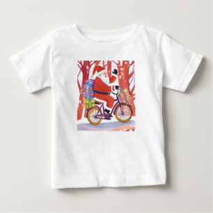 Biker santa claus baby T-Shirt