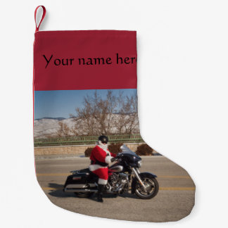 Biker Santa Claus Customisable Christmas Stocking