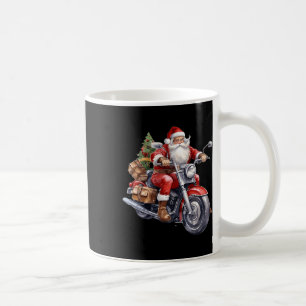 Biker Santa Claus On Motorcycle Fun Christmas Biki Coffee Mug