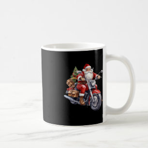 Biker Santa Claus On Motorcycle Fun Christmas Biki Coffee Mug