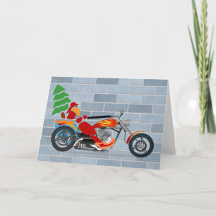 Biker Santa Holiday Card