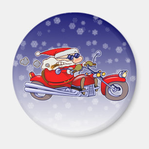Biker Santa Magnet