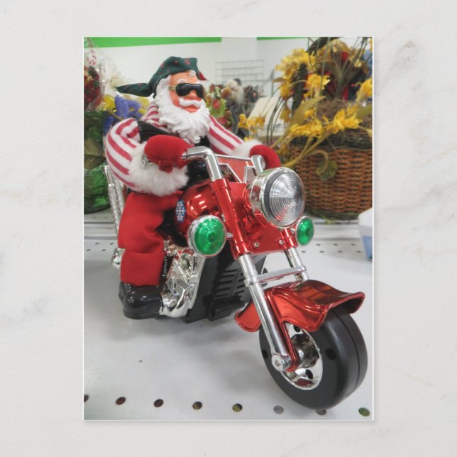 Biker Santa Postcard (Front)