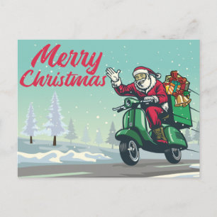 Biker Santa Postcard