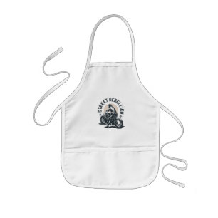 Biker Scorcher on a Motorcycle Kids Apron