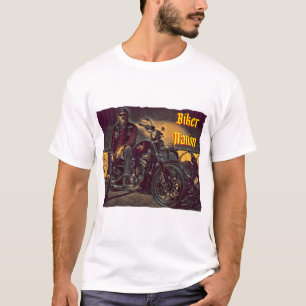Biker sitting on his Harley T-Shirt