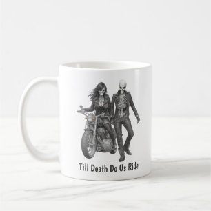 Biker Skeleton Couple Coffee Mug