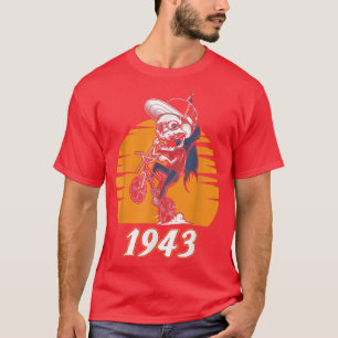 Biker Skull Cyclist Skeleton Cycling Mountain Biki T-Shirt