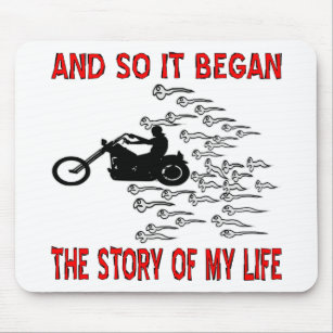 Biker The Story Of My Life Mouse Pad
