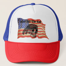 Biker till the end skull USA Flag art