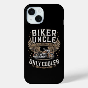 Biker Uncle Motorcycle Father's Day iPhone 15 Case